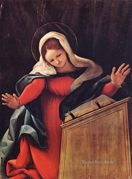 ロレンツォ・ロット Painting - 聖母受胎告知 1527年 ルネッサンス ロレンツォ・ロット